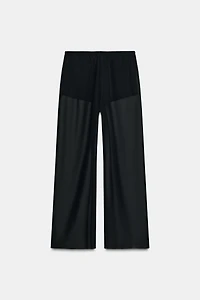 SEMI-SHEER FLOWY PANTS