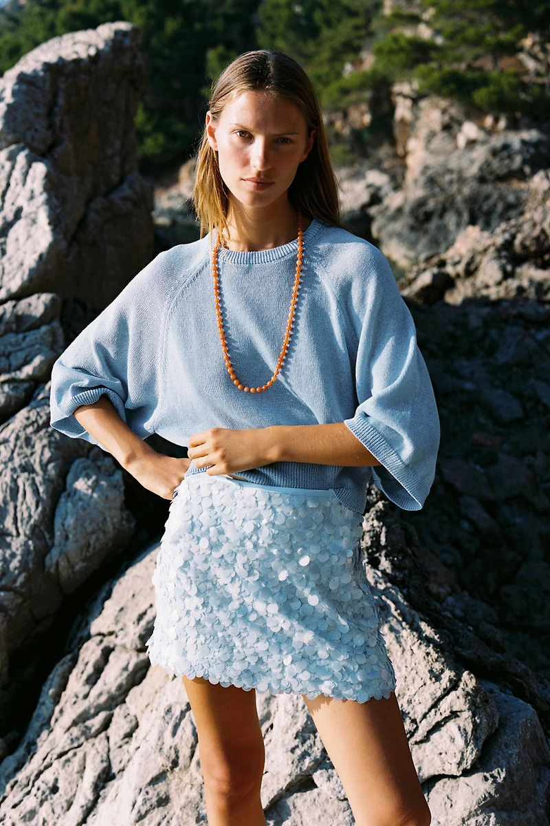 PULL EN MAILLE MANCHE AMPLE