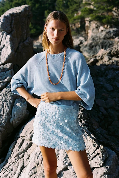 PULL EN MAILLE MANCHE AMPLE