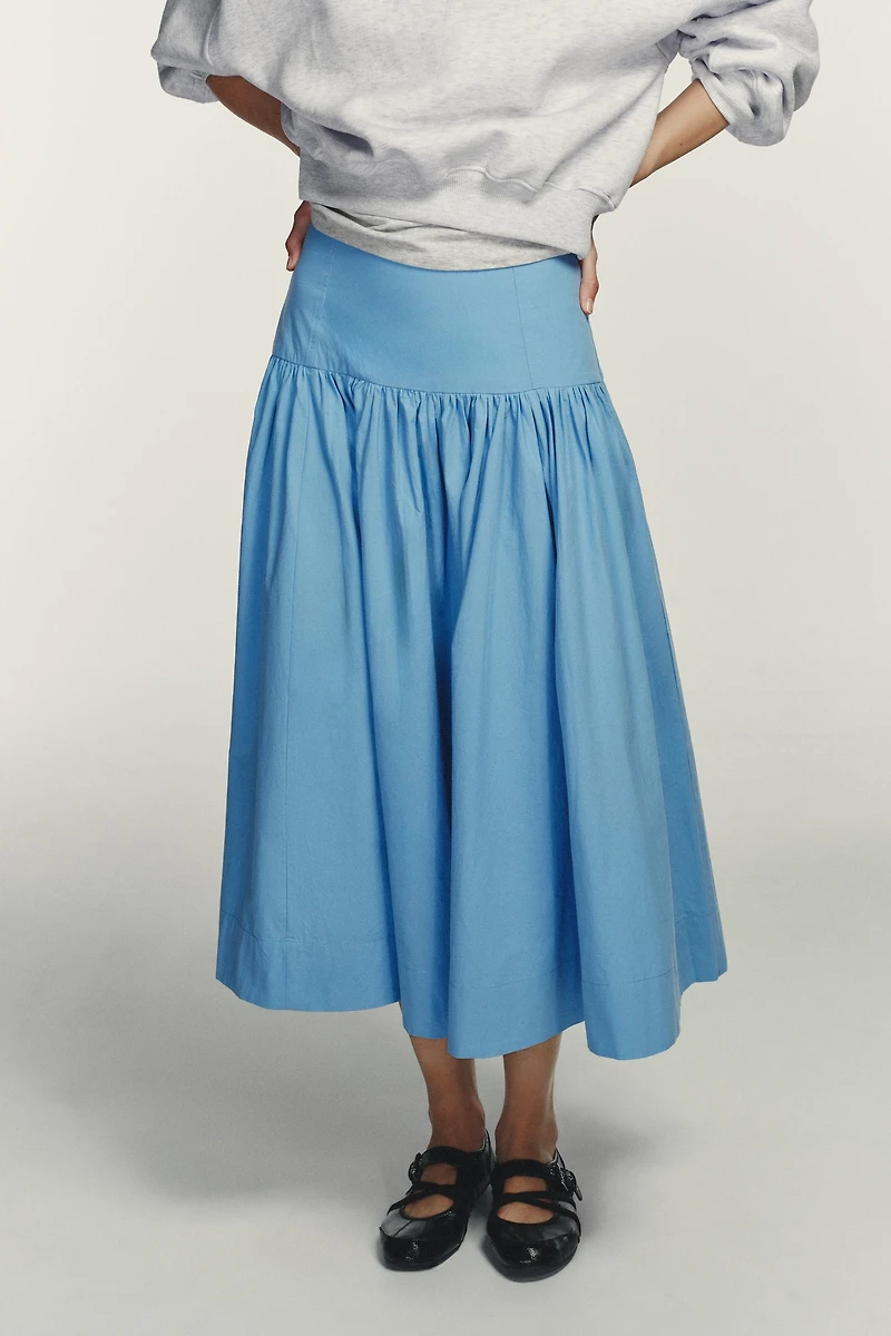 VOLUME MIDI SKIRT