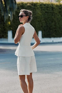 PEPLUM KNIT VEST TOP