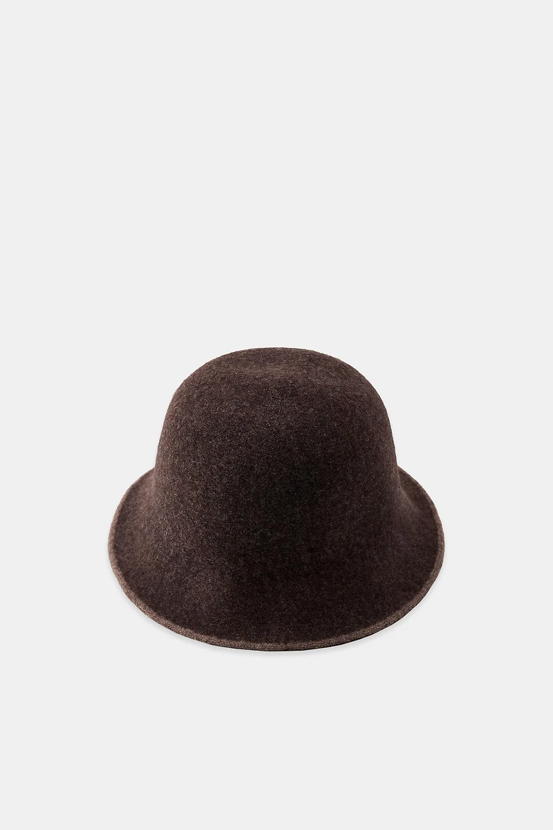 CONTRAST WOOL BLEND HAT