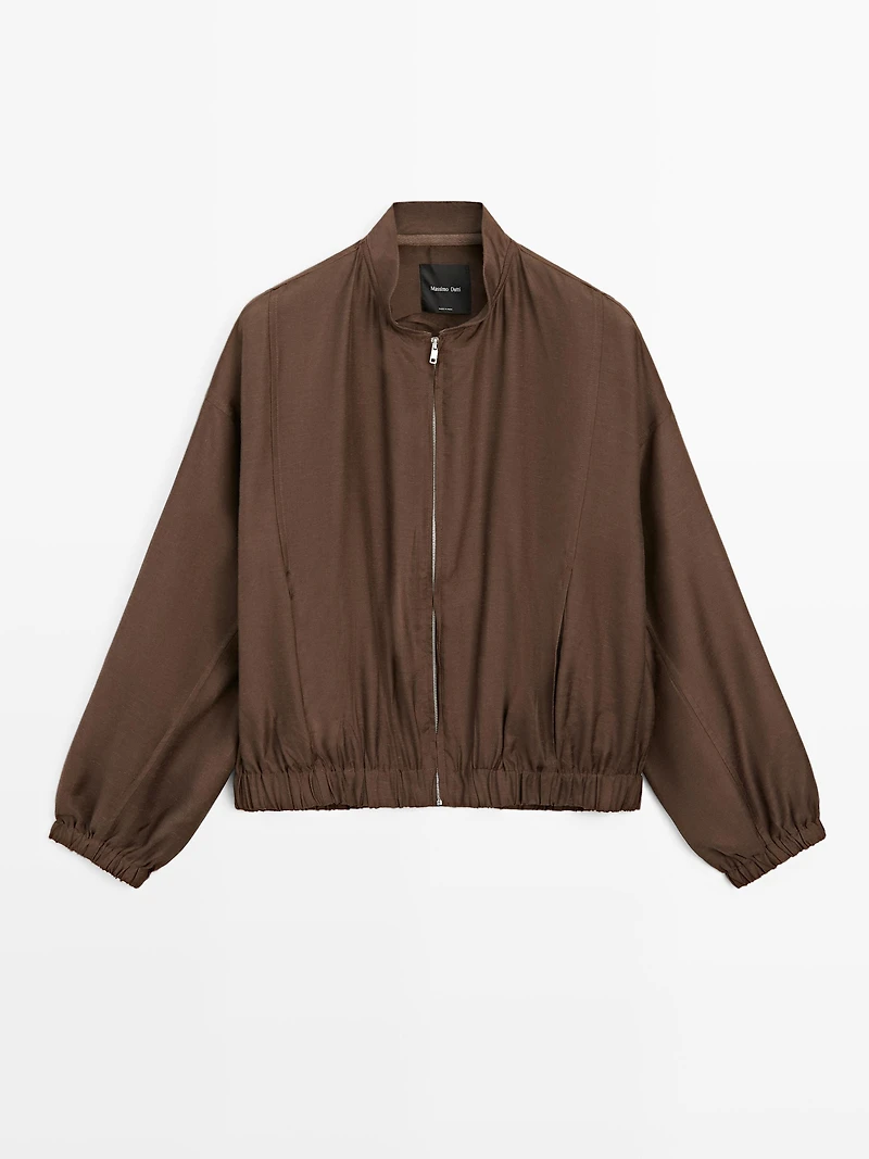 Flowing bomber jacket