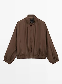 Flowing bomber jacket