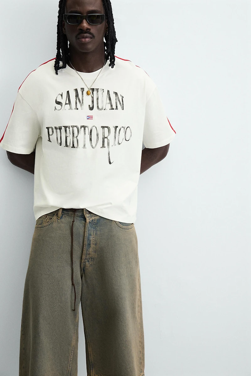 FLAG EMBROIDERED T-SHIRT