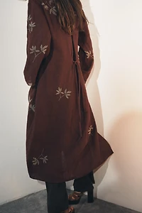 KIMONO EN LIN BRODÉ ZW COLLECTION