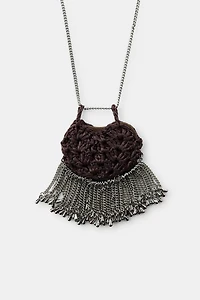 CROCHET BAG LONG NECKLACE