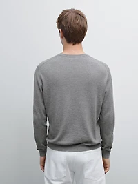 V-neck knit sweater