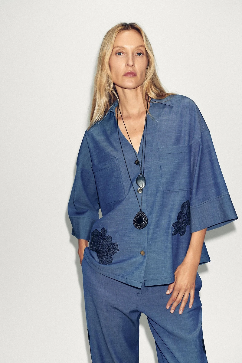 FLORAL KIMONO SHIRT