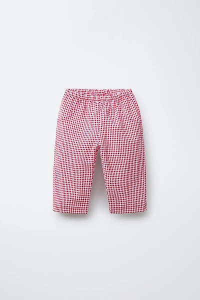 GINGHAM BAGGY PANTS
