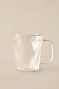 BOROSILICATE GLASS MUG WITH LINES