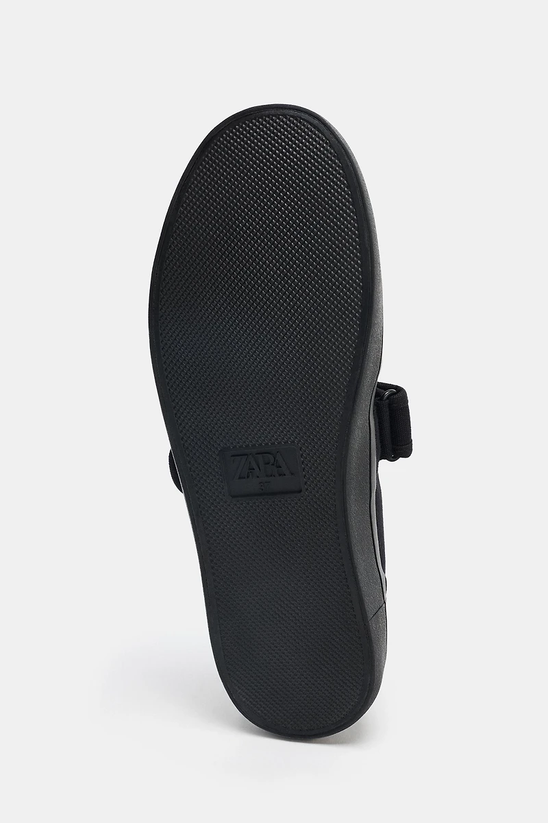 FABRIC STRAP BALLET FLATS