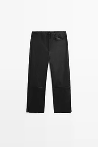 Leather capris