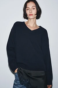 PULL 100 % LAINE COL EN V