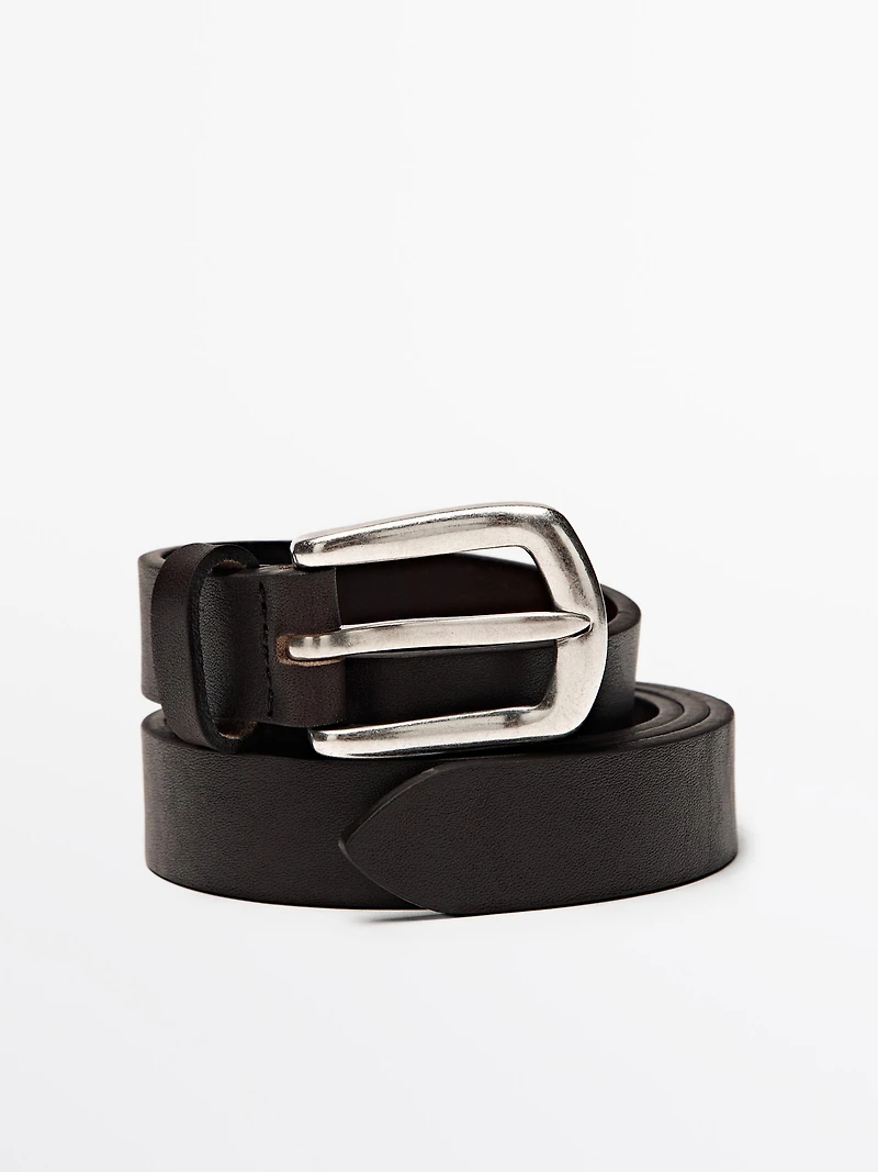 Nappa leather belt