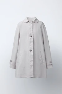MANTEAU UNI AVEC LIN ET COTON