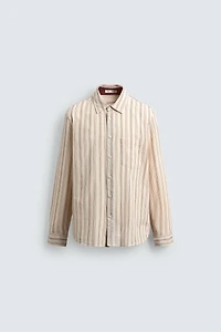 CHEMISE STRUCTURE RAYURES