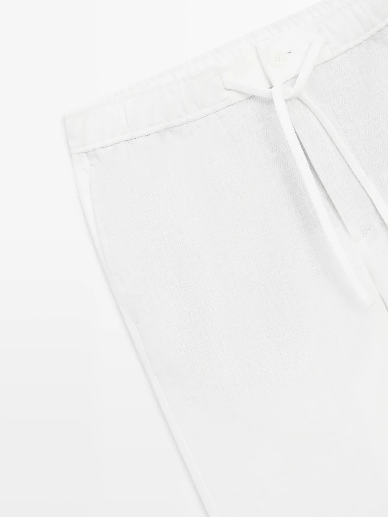 Pantalon de jogging en lin