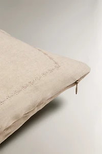 QUILTED LINEN DOTTED PILLOW SHAM FOR QUILT