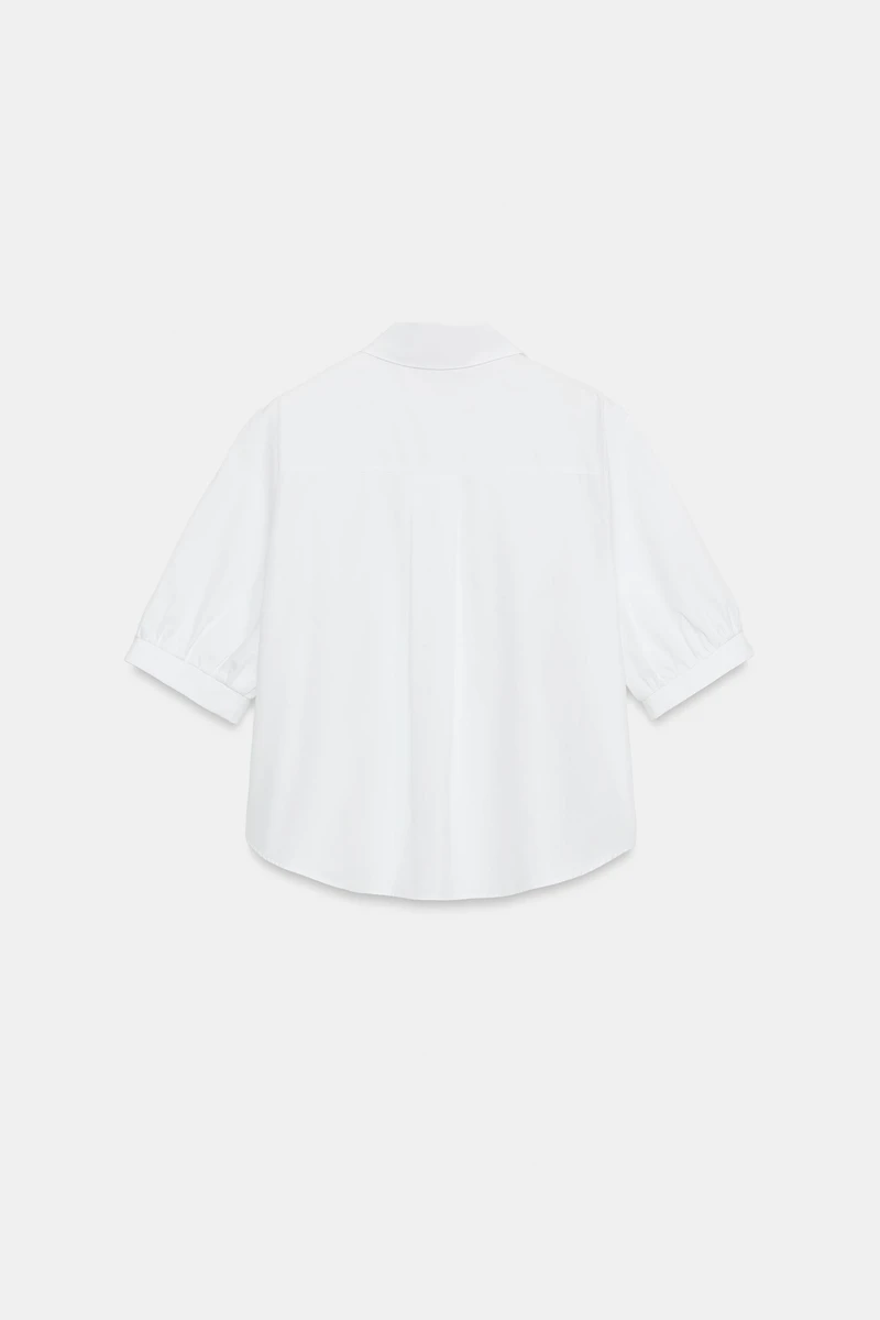 SHORT SLEEVE SHIRT WITH PEARLS