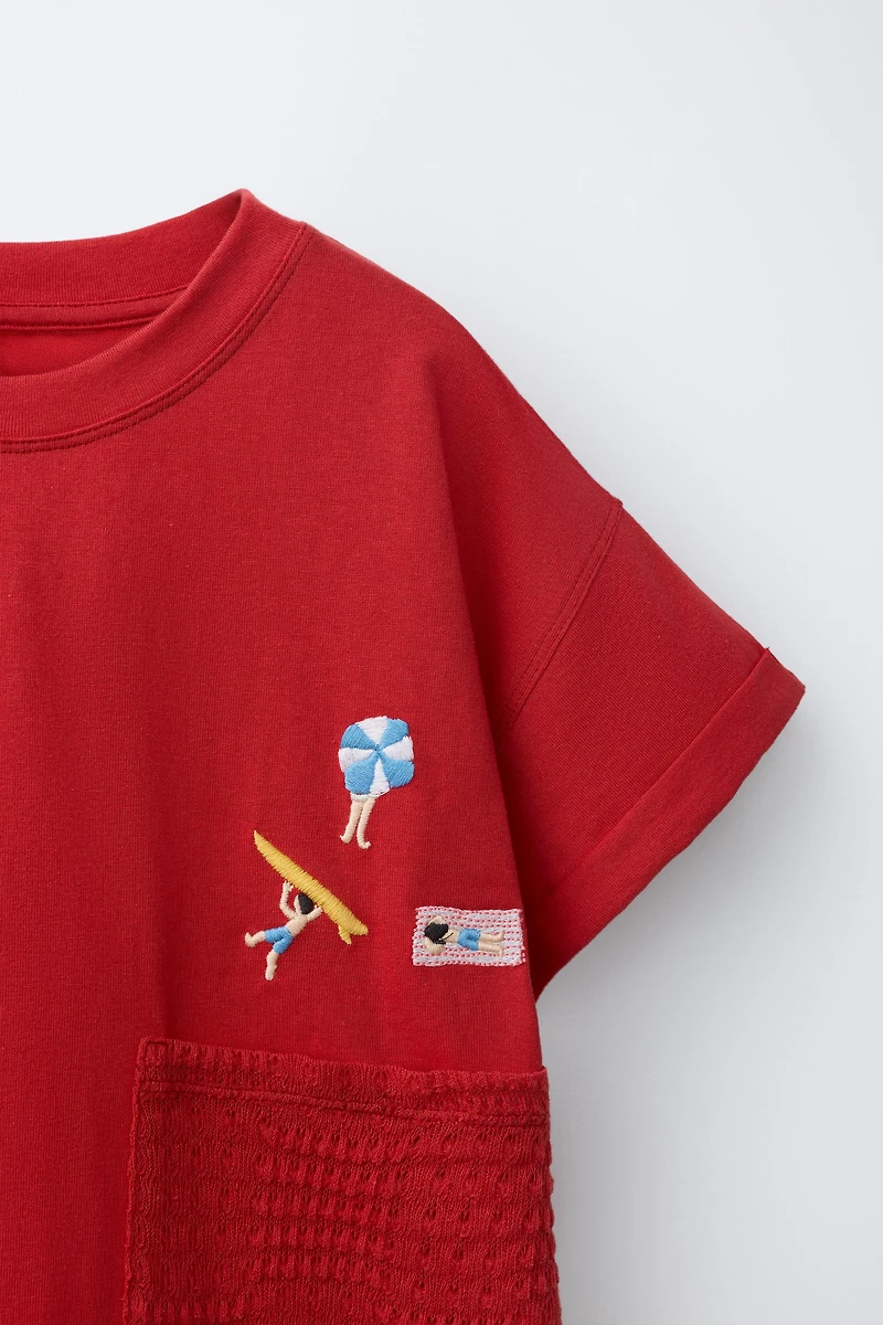 T-SHIRT POCHE EN CROCHET