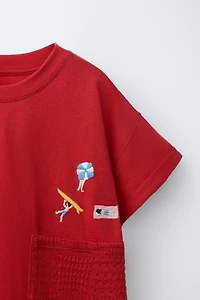 T-SHIRT POCHE EN CROCHET