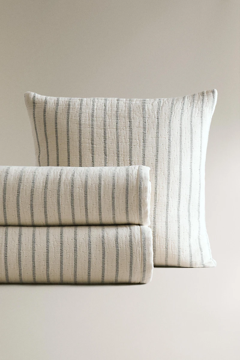 CHILDREN'S STRIPED MUSLIN BEDSPREAD