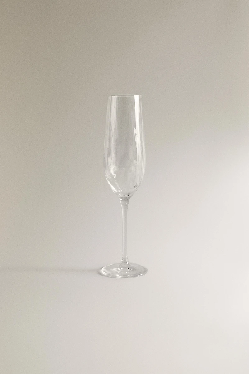 VERRE FLÛTE CRISTALLIN RELIEF