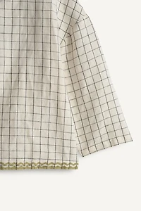 CONTRAST EMBROIDERED PLAID SHIRT LIMITED EDITION