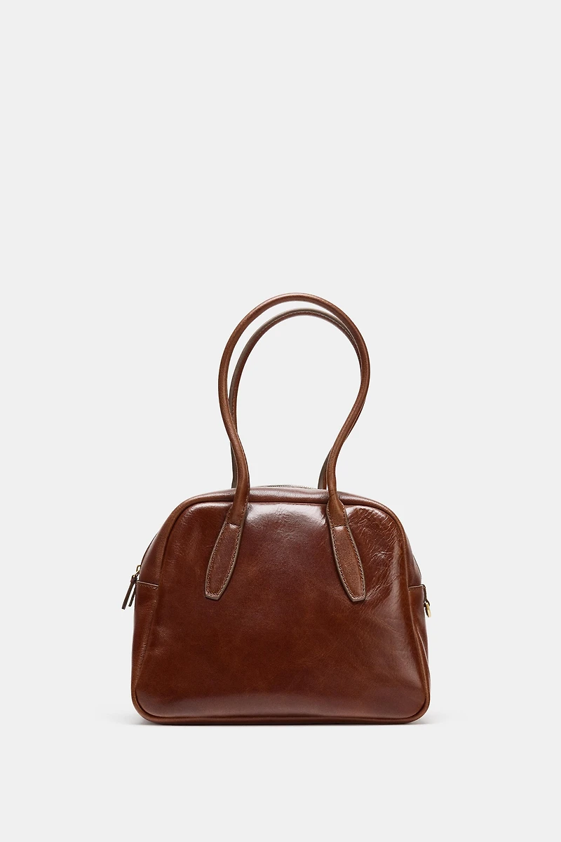 LEATHER BOWLING BAG