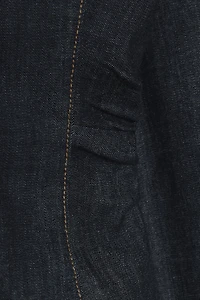 FITTED DENIM MIDI DRESS