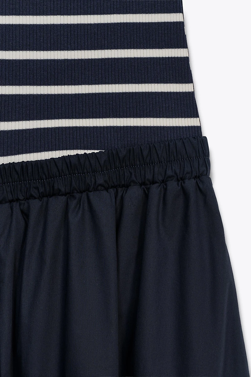 ROBE MIDI COMBINÉE POPELINE