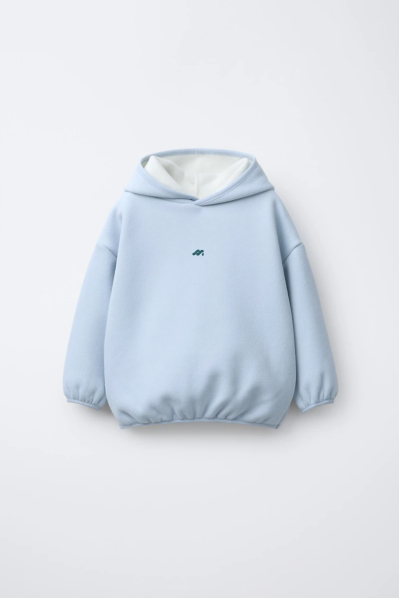 HOODIE FLEECE LINED WITH LOGO
