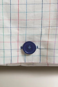 KIDS' CHECK COTTON PILLOWCASE