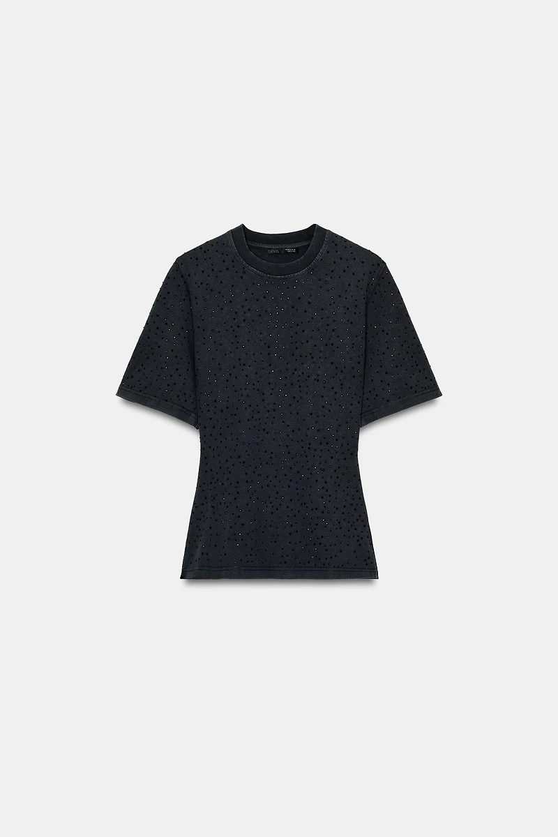 SPARKLY SHORT SLEEVE TOP