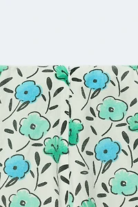 LIMITED EDITION FLORAL LINEN BLEND MIDI SKIRT