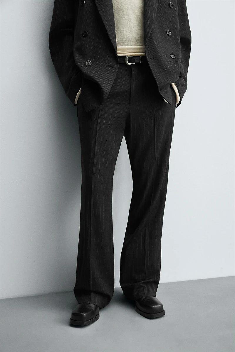STRIPED SUIT PANTS