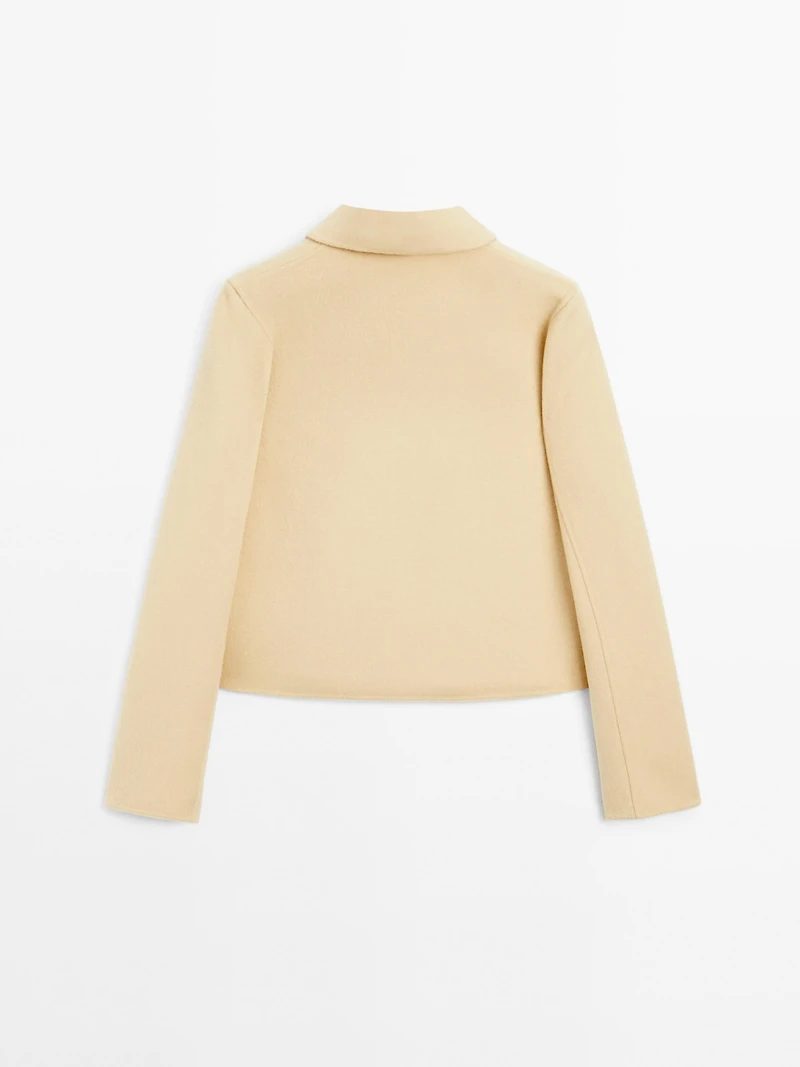 Short wool blend coat