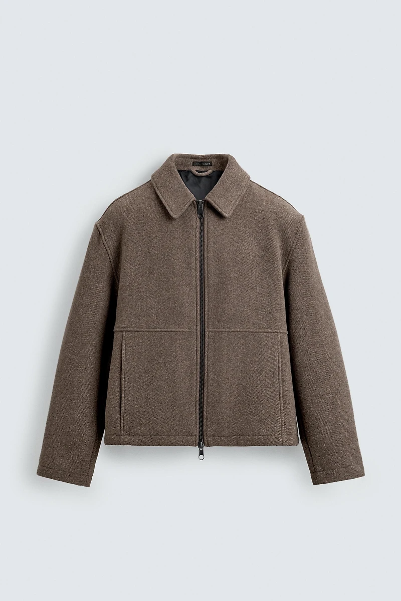 ZIPPERED TEXTURED JACKET