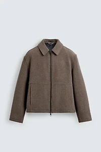 ZIPPERED TEXTURED JACKET