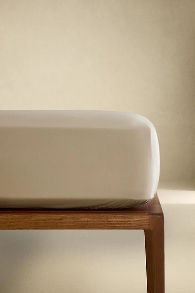 PERCALE COTTON FITTED SHEET | 11.8" THICK ( THREAD COUNT