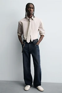 COMBINATION STRIPED TIE SHIRT