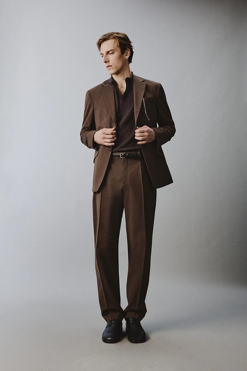 REGULAR FIT SUIT PANTS