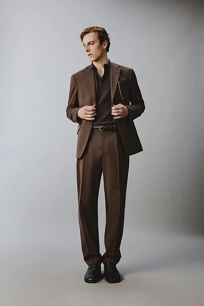 REGULAR FIT SUIT PANTS