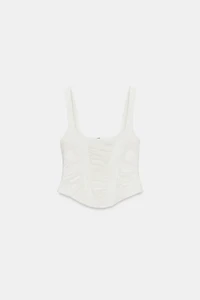COMBINATION TULLE CORSET TOP