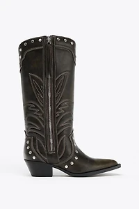 COWBOY STUDDED BOOTS