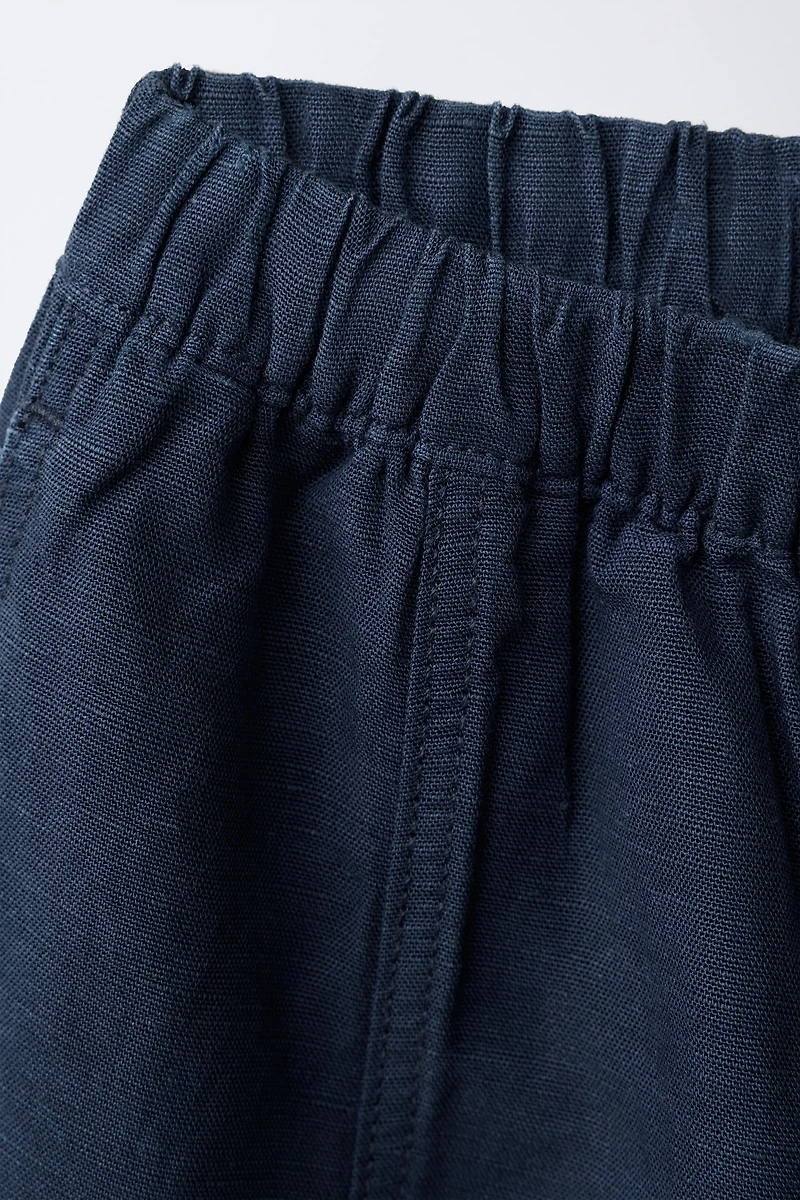 LINEN BAGGY PANTS