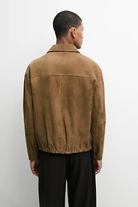 Suede leather jacket