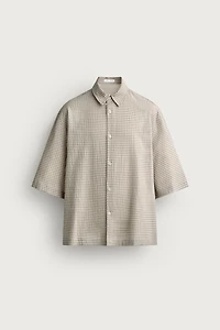 TEXTURED PLAID SHIRT