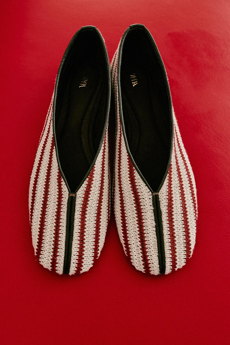 BALLERINES À RAYURES